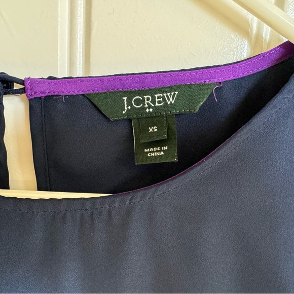 Navy Blue Crew Blouse - Picture 3 of 3